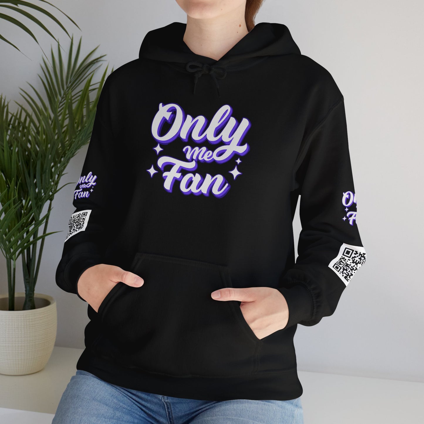 Only Me Fan, Brand - Unisex Hooded Sweatshirt - Customizable with QR Code