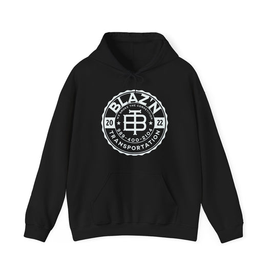 Blaz'n Transportation, Black, Hooded Sweatshirt